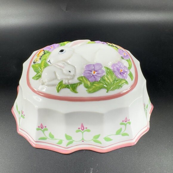 Vintage 1986 Franklin Mint Le Cordon Bleu Decorative Ceramic Mold Bunny Rabbit - Picture 11 of 14